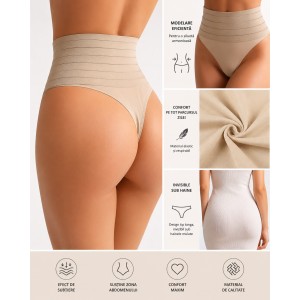  Chilot modelator tip tanga cu talie înaltă