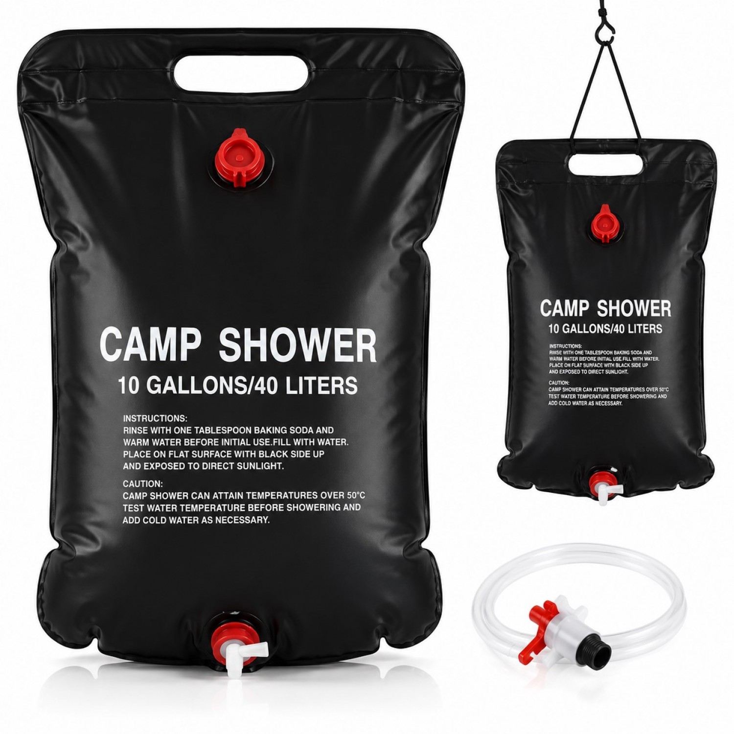 Duș Portabil pentru Camping 40L – Încălzire Solară, Ideal pentru Drumeții și Vacanțe Pentru Casa