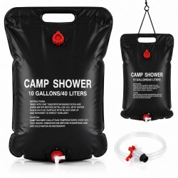 Duș Portabil pentru Camping 40L – Încălzire Solară, Ideal pentru Drumeții și Vacanțe