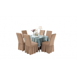 Set 6 x Husa pentru scaun cu volanase