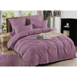  SET 6 Piese Lenjerie de pat din Damasc - pat dublu, culoare Lila