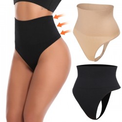 Lenjerie modelatoare tanga cu talie inalta - banda silicon  Lenjerie modelatoare tanga cu talie inalta - banda silicon