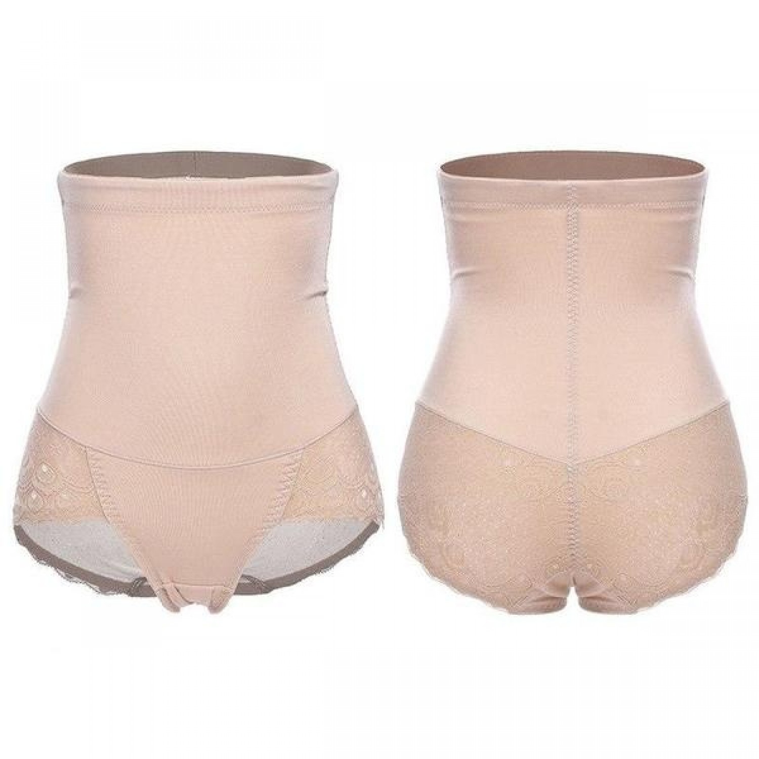 Chilot modelator clasic cu dantela, talie inalta si banda silicon antialunecare Lenjerie Modelatoare