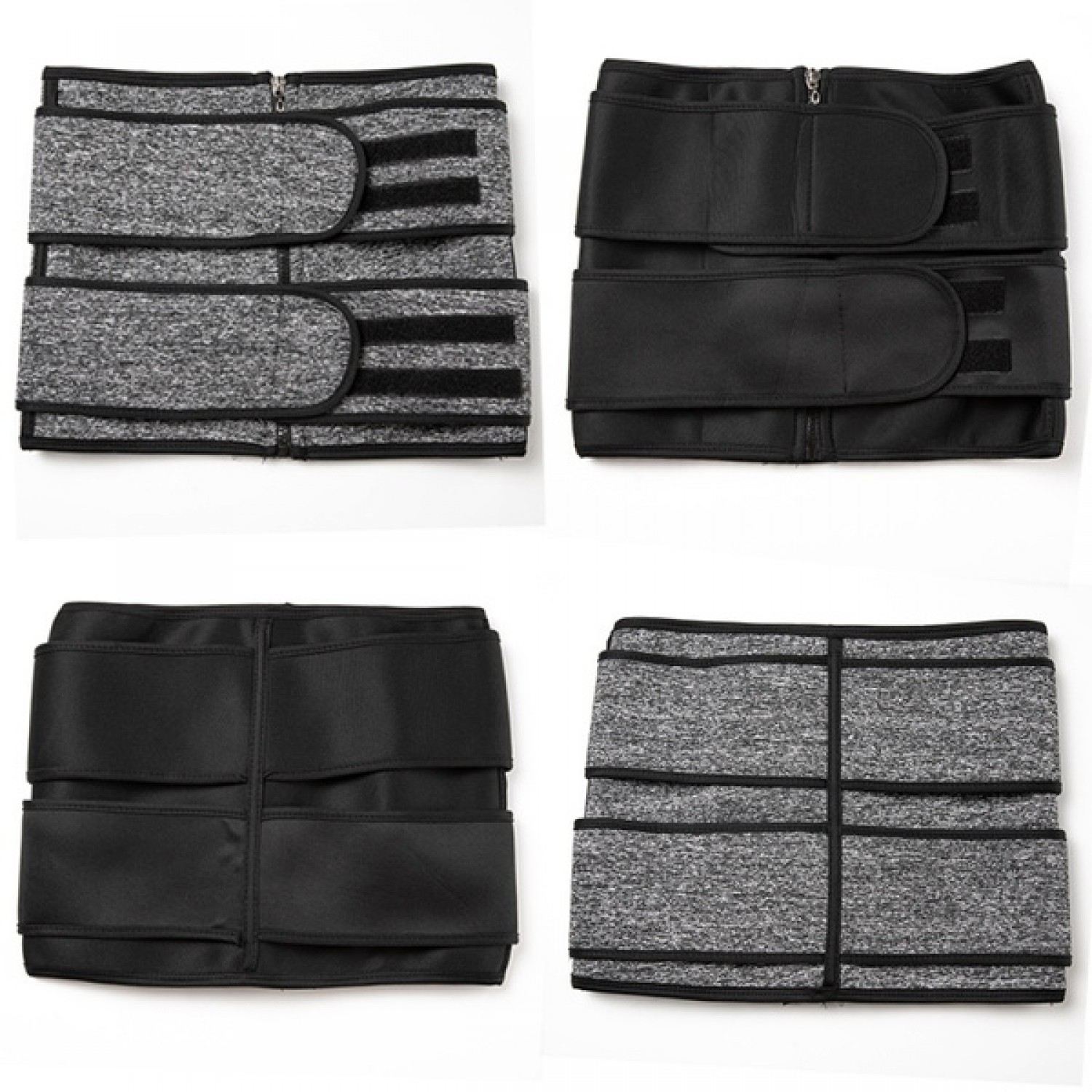 Centura tip corset, din neopren, pentru slabit cu prindere dubla (fermoar + 2 benzi arici) Fitness