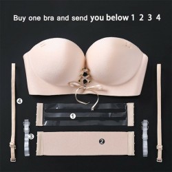 Sutien cu efect push up - cu bretele si snur 