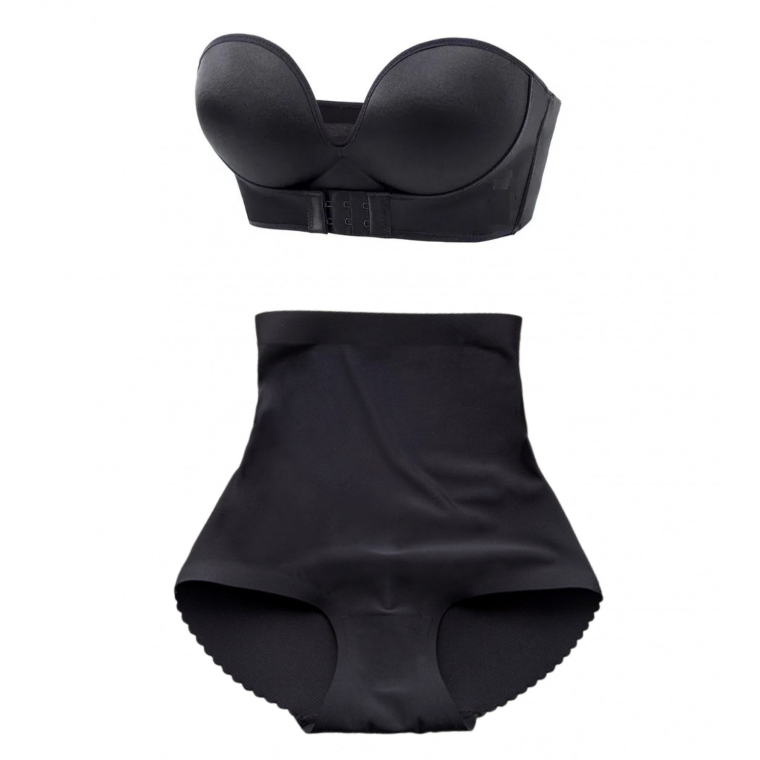 SET PROMO: Chilot push-up talie inalta + Sutien fara bretele, cu super push up Seturi produse