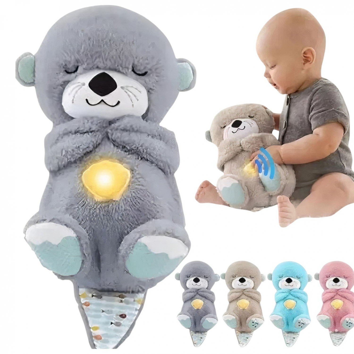 Vidruta de plus  Jucarie Interactiva, cu efect de respiratie in somn, 25 cm Jocuri si jucarii pentru copii