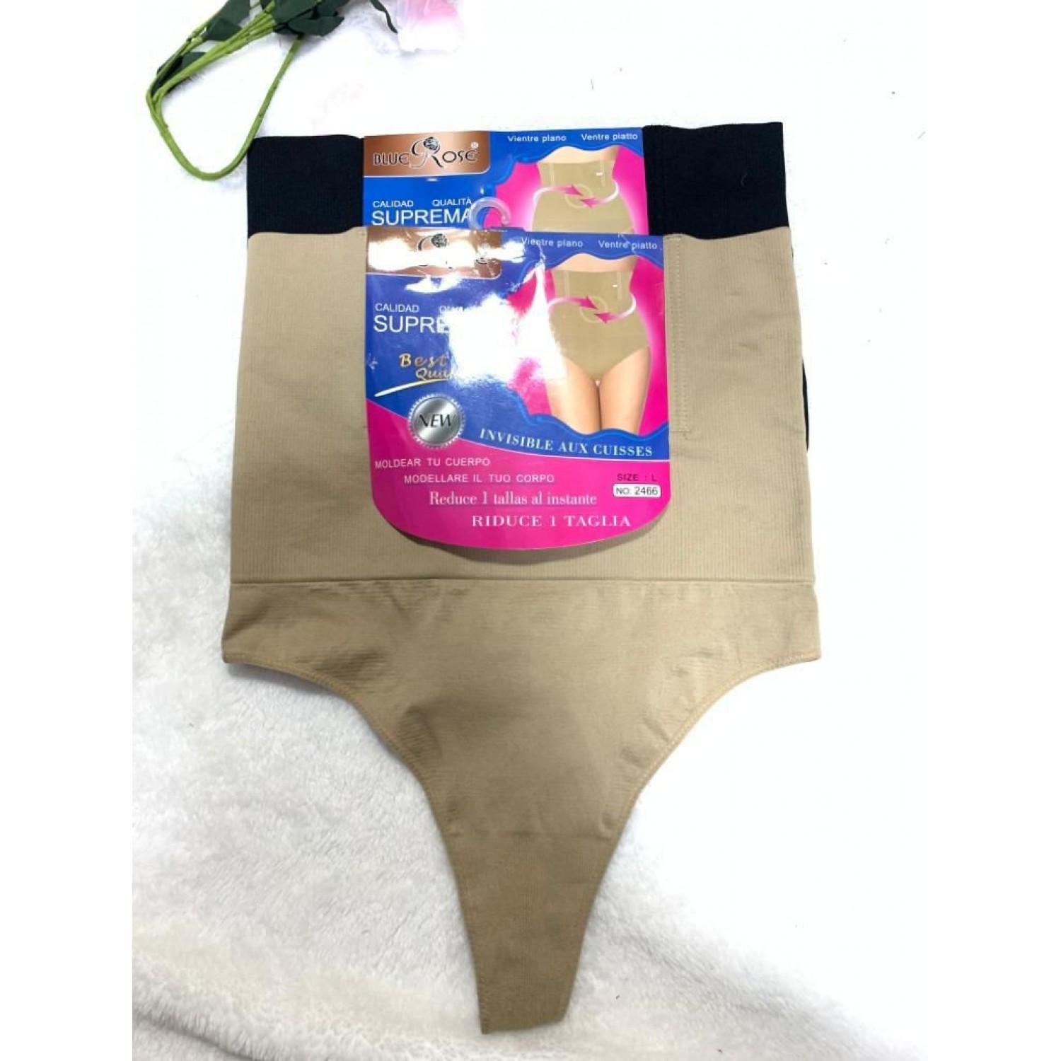 Chilot tanga modelator cu talie foarte inalta si balene antialunecare Lenjerie Modelatoare