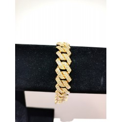 Bratara aurie Tropez, cu inchizatoare cu pietre