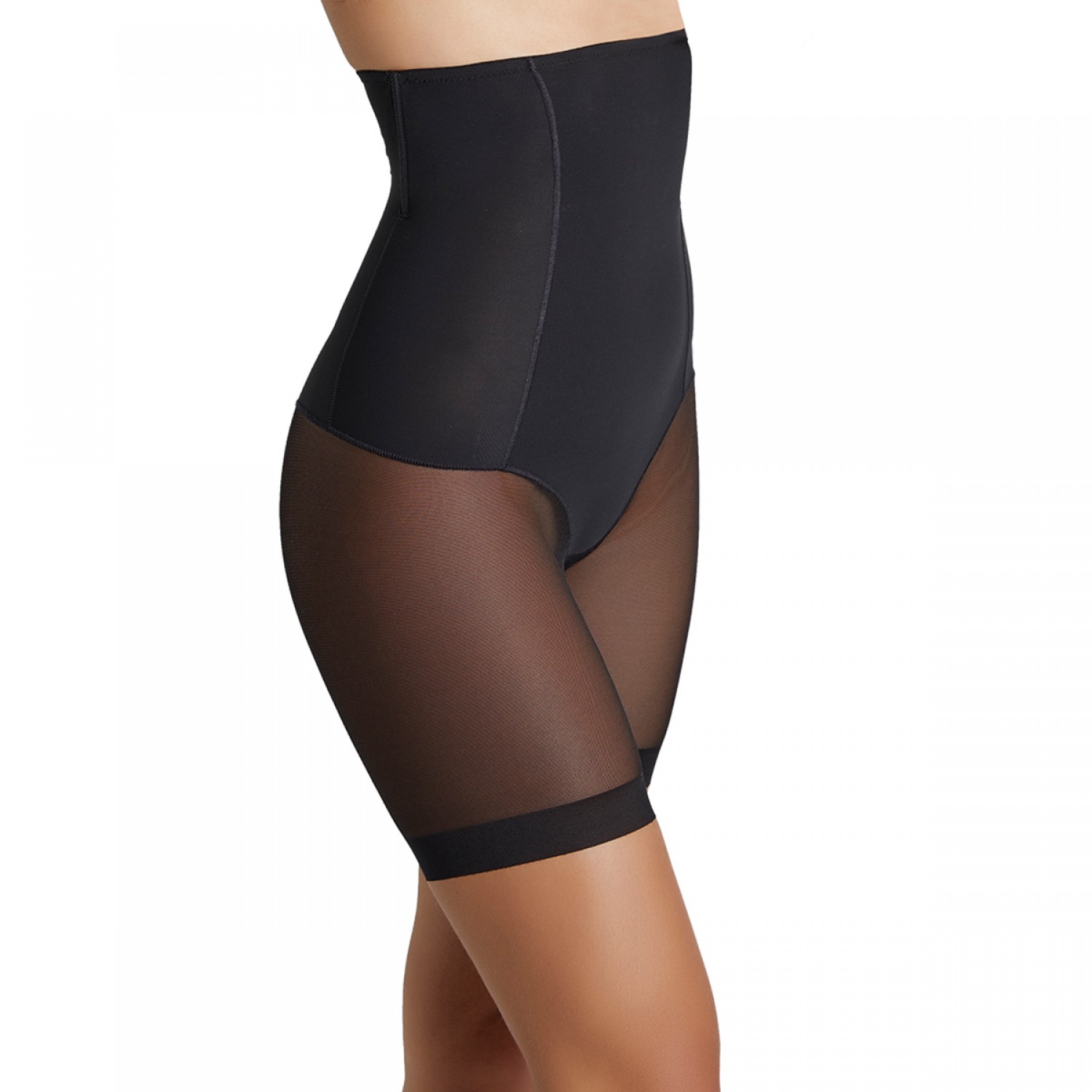 Pantalon modelator, cu banda silicon antialunecare si talie inalta Lenjerie Modelatoare