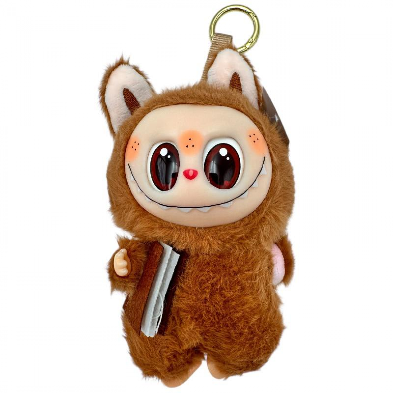 Breloc Jucarie Labubu 15cm model scolar, cu carte si ghiozdan - diverse culori Jocuri si jucarii pentru copii