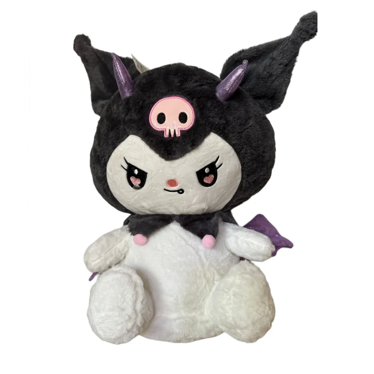 Jucarie de plus Kuromi cu aripi,  40 cm, negru Jocuri si jucarii pentru copii