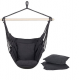 Hamac tip leagan suspendat pentru casa sau gradina, gri cu perne, 130x100cm, 150kg Pentru Casa