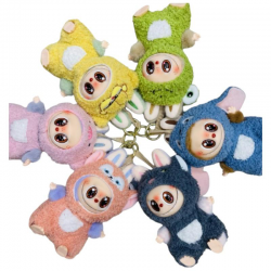 Breloc Jucarie Labubu 15 cm, cu costum animalute, diverse culori