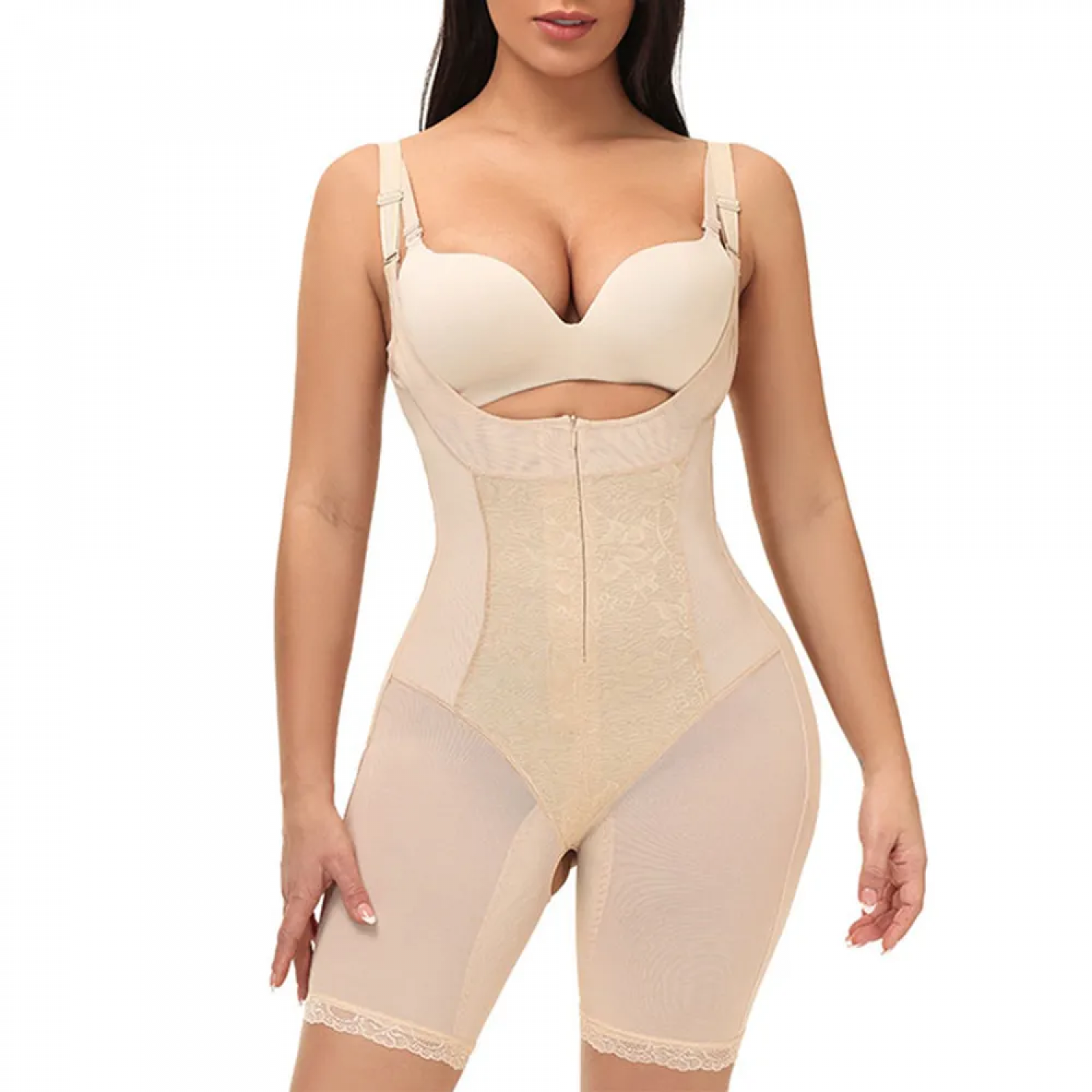 Body modelator cu fermoar + mos/baba (tip salopeta) Lenjerie Modelatoare