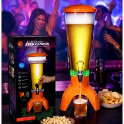 Dozator Bauturi LED cu Boxa Bluetooth – Beer Cannon 3L