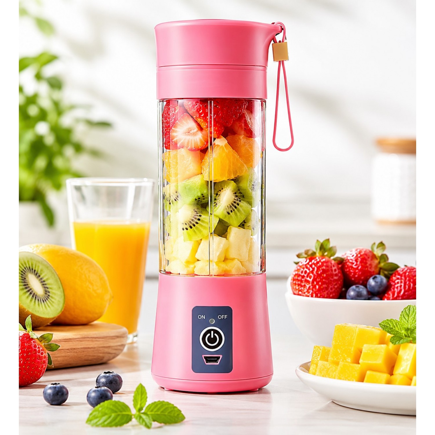 Blender Portabil Multifunctional Cu Acumulator Si Incarcator Usb Frumusete si sanatate